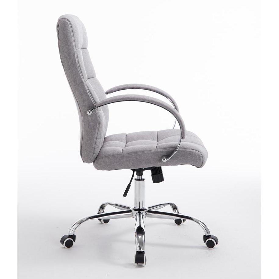Sillón de oficina LISBOA TELA, Gran calidad, estrucura metálica, color Crema