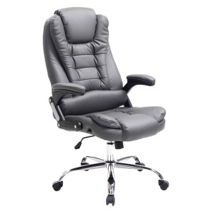 Sillón de Oficina SAN ANTONIO, Resistente hasta 150 kg, Gran acolchado, color Negro