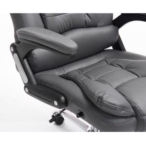 Sillón de Oficina SAN ANTONIO, Resistente hasta 150 kg, Gran acolchado, color Negro