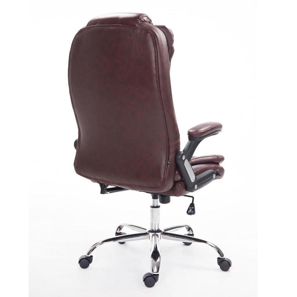 Sillón de Oficina SAN ANTONIO, Gran Acolchado, Resistente hasta 150 kg, en Piel Negro