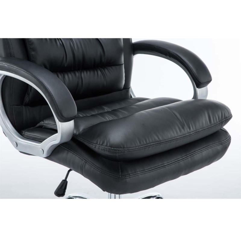Sillón de Oficina ACUÑA, Resistente hasta 150 kg, Gran acolchado, color Negro