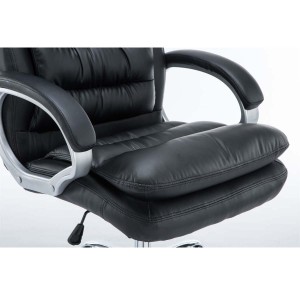 Sillón de Oficina ACUÑA, Resistente hasta 150 kg, Gran acolchado, color Negro