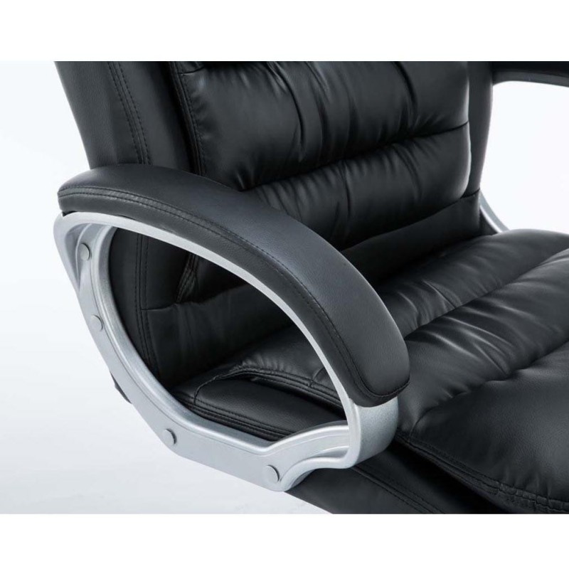 Sillón de Oficina ACUÑA, Resistente hasta 150 kg, Gran acolchado, color Negro