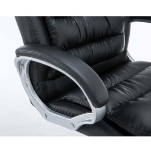 Sillón de Oficina ACUÑA, Resistente hasta 150 kg, Gran acolchado, color Negro