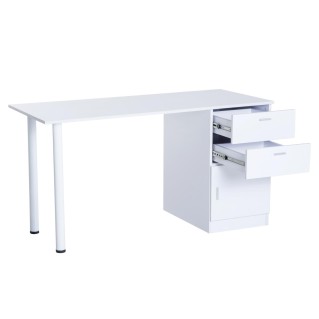 Mesa de ordenador JAMES en madera color blanco