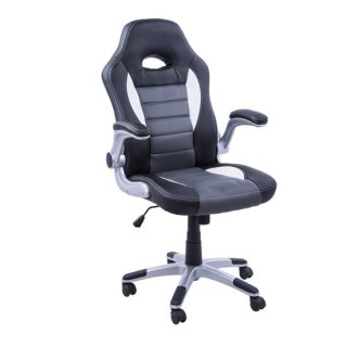 Silla de ordenador JORDAN en piel color negro