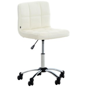 Silla / Taburete de Oficina LUKE en Piel color Blanco