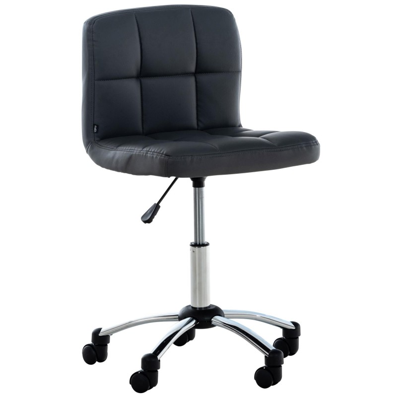 Silla / Taburete de Oficina LUKE en Piel color Gris