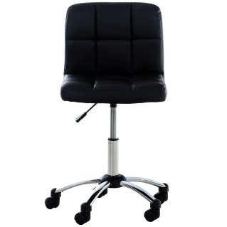 Silla / Taburete de Oficina LUKE en Piel color Negro 2