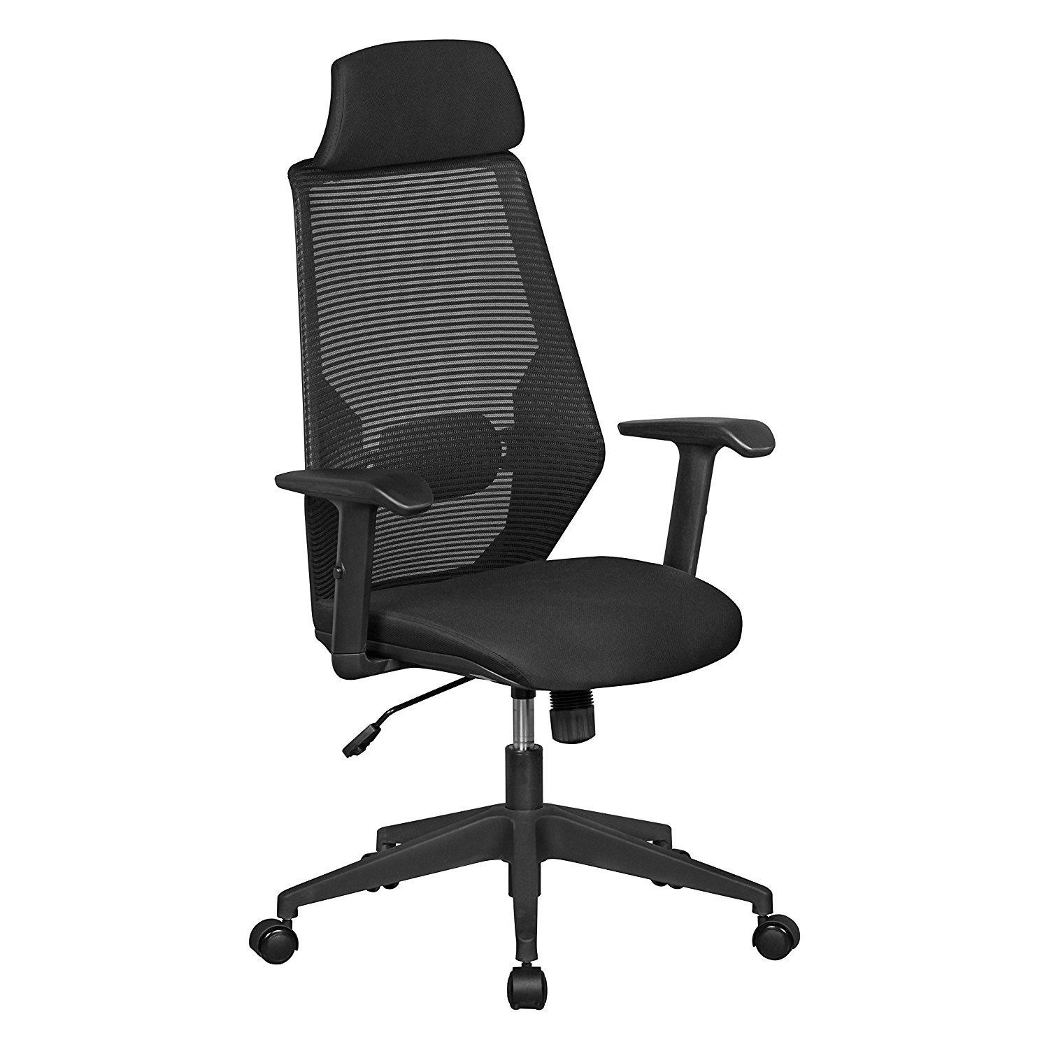 Silla Ergonómica ERIKA, Soporte Lumbar, Brazos Ajustables, en Malla Transpirable color Negro