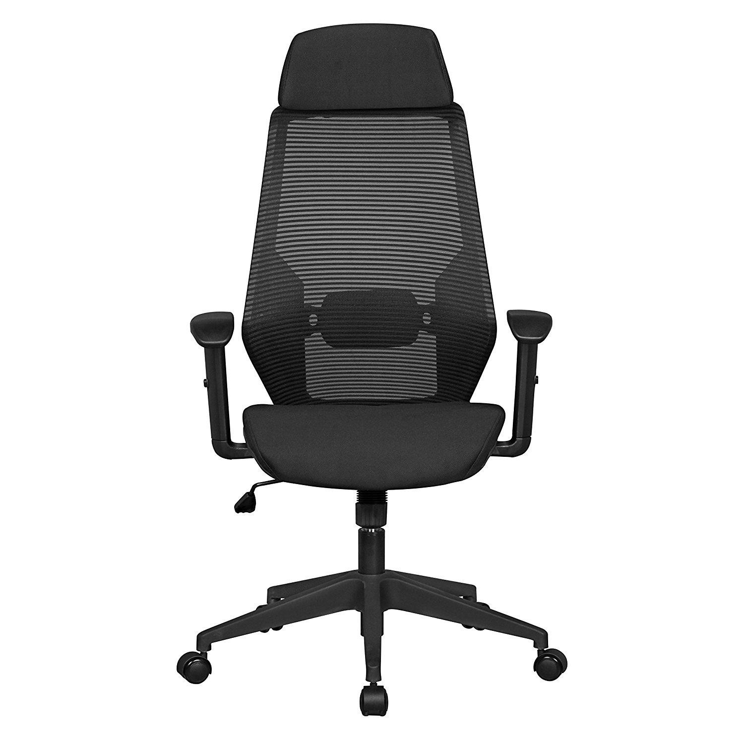 Silla Ergonómica ERIKA, Soporte Lumbar, Brazos Ajustables, en Malla Transpirable color Negro