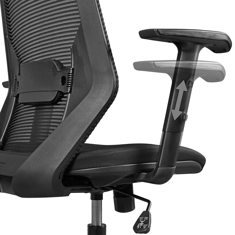 Silla Ergonómica ERIKA en Malla Transpirable color Negro