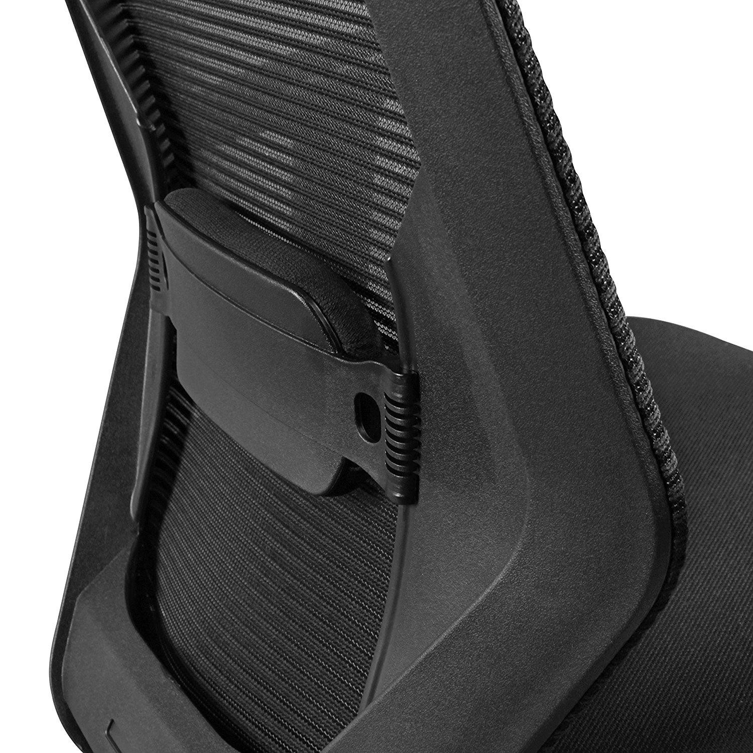 Silla Ergonómica ERIKA, Soporte Lumbar, Brazos Ajustables, en Malla Transpirable color Negro