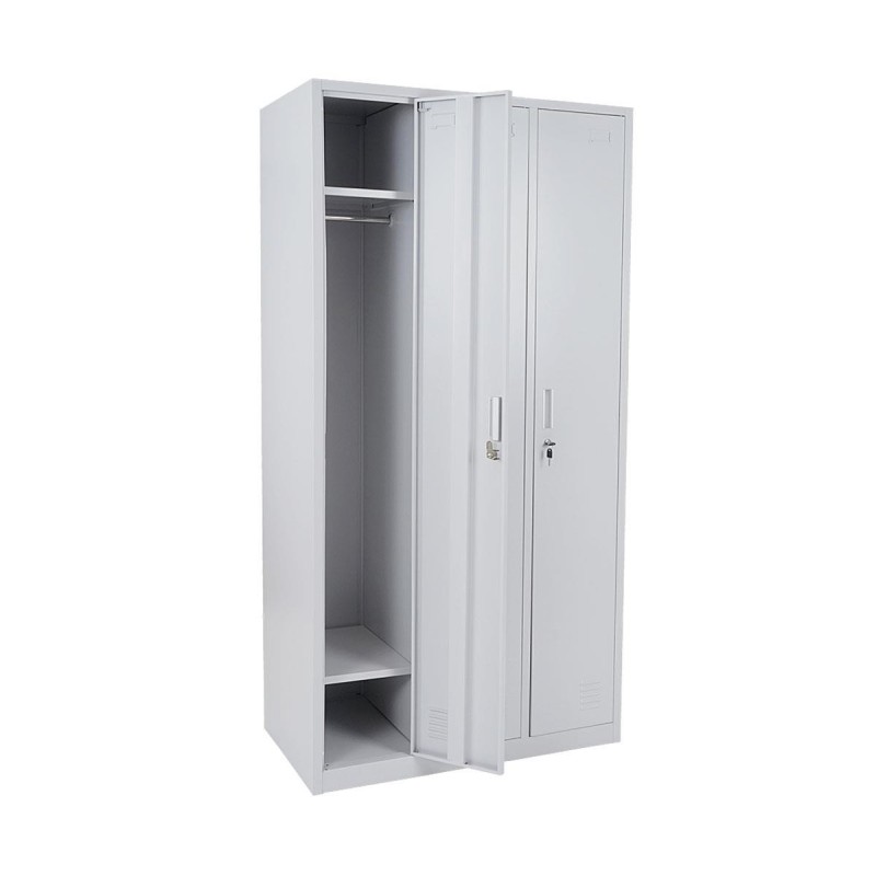 Taquilla metálica AGNES, 180x90x50 cm, en acero color gris