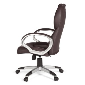 Sillón de oficina FABIAN, mecanismo basculante, color negro