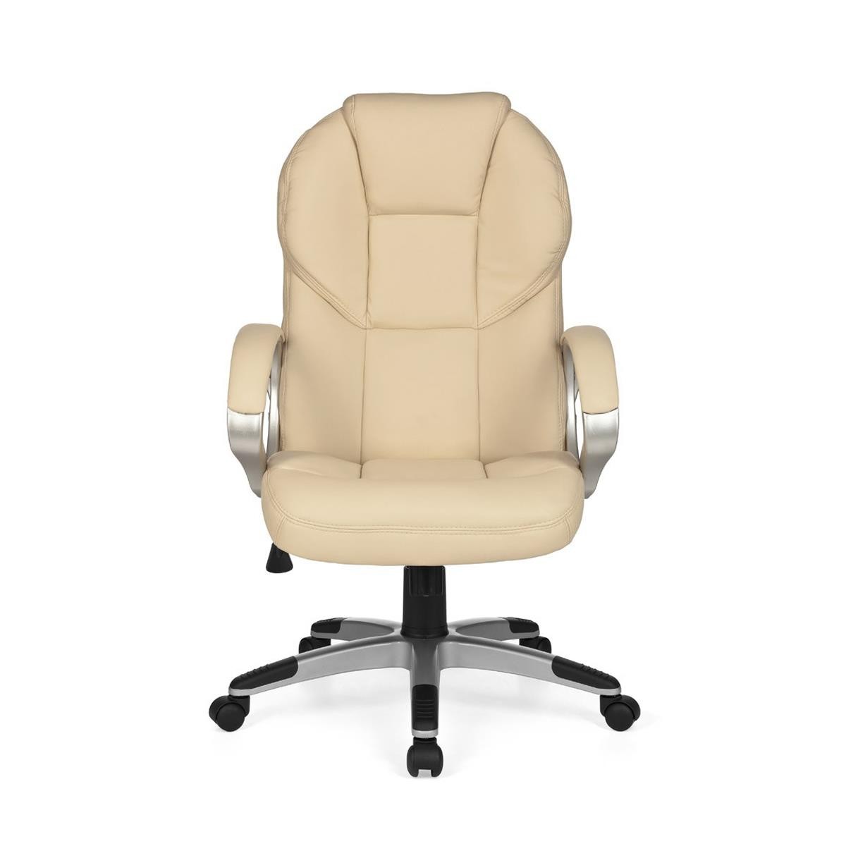 Sillón de oficina FABIAN, Gran Acolchado, Mecanismo Basculante, en Negro