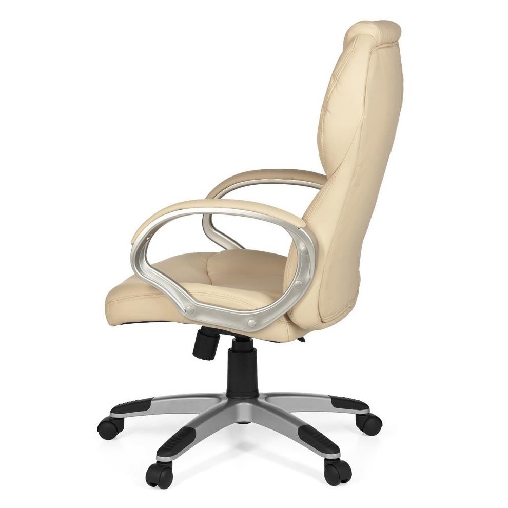 Sillón de oficina FABIAN, Gran Acolchado, Mecanismo Basculante, en Negro