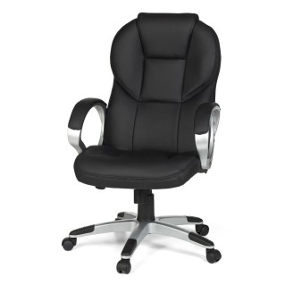 Sillón de oficina FABIAN, mecanismo basculante, color negro 2