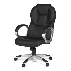 Sillón de oficina FABIAN, mecanismo basculante, color negro