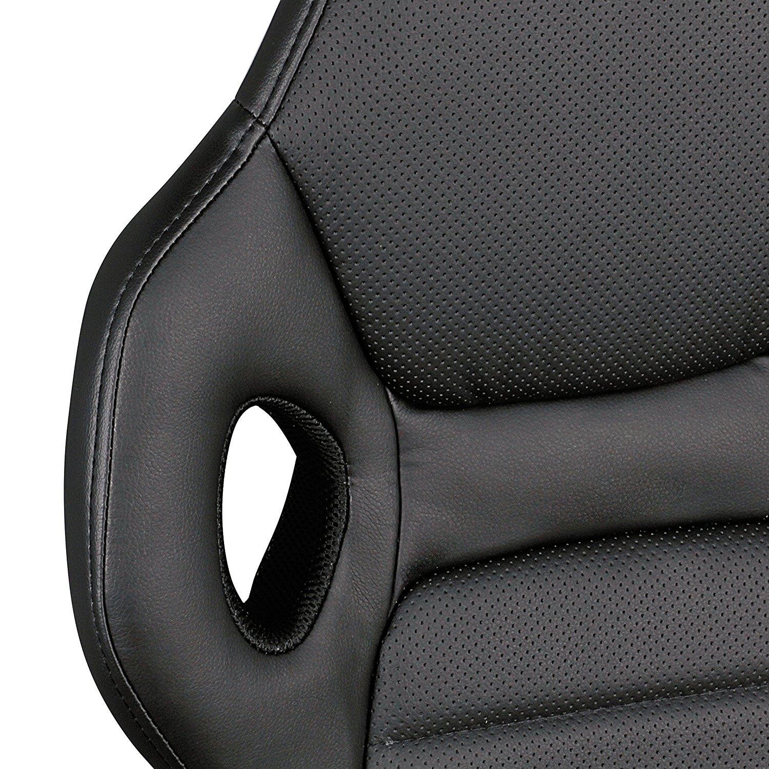 Silla Gaming TUCANA, Diseño Deportivo, Respaldo Alto, en Piel Color Negro