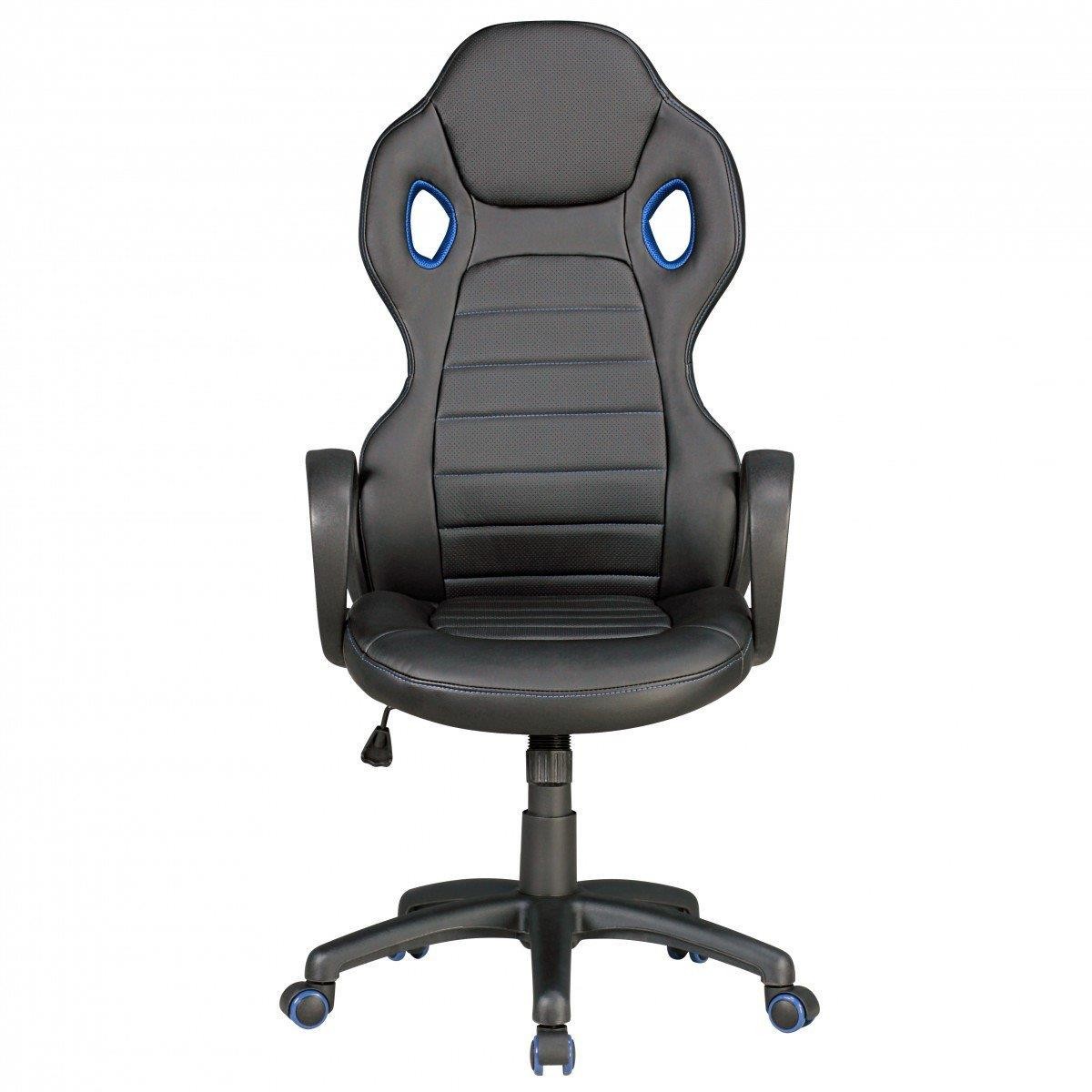 Silla Gaming TUCANA, Diseño Deportivo, Respaldo Alto, en Piel Color Negro