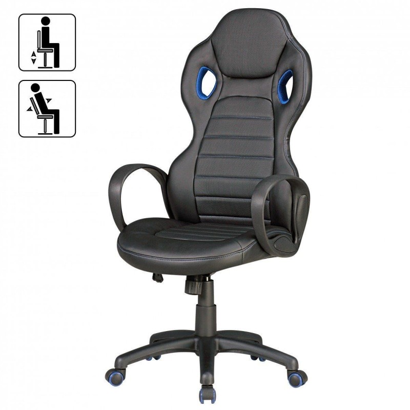Silla Gaming TUCANA, diseño deportivo, color negro