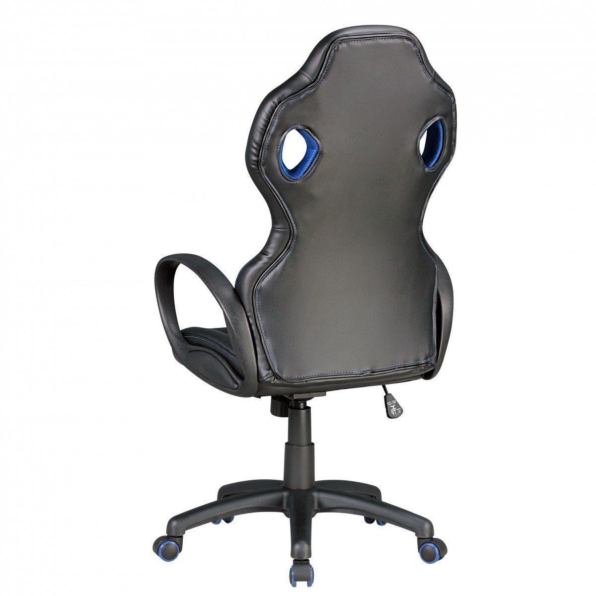 Silla Gaming TUCANA, Diseño Deportivo, Respaldo Alto, en Piel Color Negro