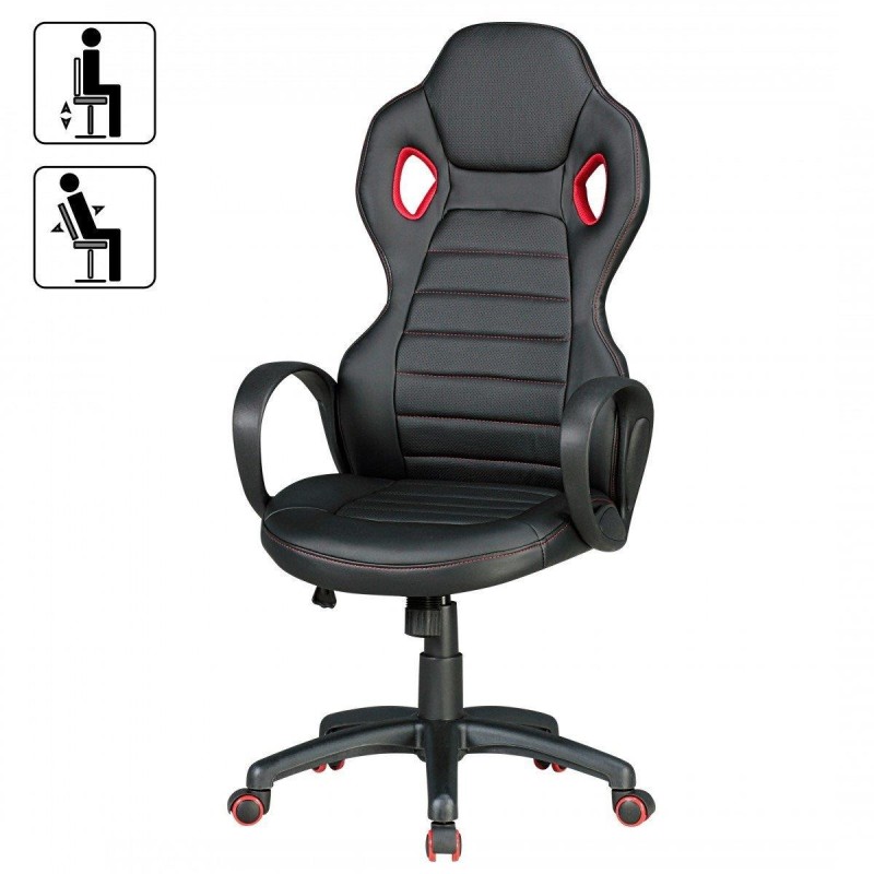 Silla Gaming TUCANA, diseño deportivo, color negro