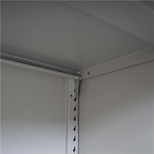 Archivador Metálico BIRGIT, 90x90x40 cm, 2 Puertas con Balda Interior, Gris Claro