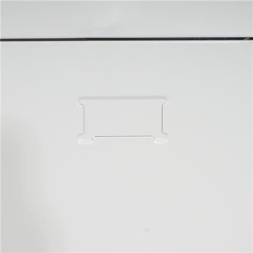 Archivador Metálico BIRGIT, 90x90x40 cm, 2 Puertas con Balda Interior, Gris Claro