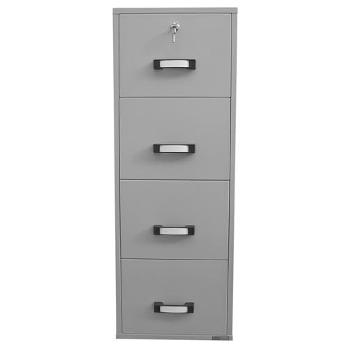 Archivador Ignífugo BODIL 4 CAJONES, 157x55x75cm, Carpetas Flotantes, En Acero Gris