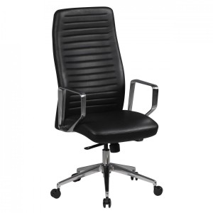 Sillón de Oficina SULZA en Piel Natural color Negro