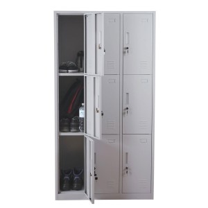 Taquilla metálica EVELIN, 180x90x50 cm, en acero gris