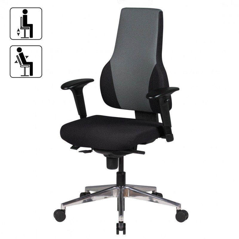 Silla ergonómica ULISES , 100% ajustable, en negro