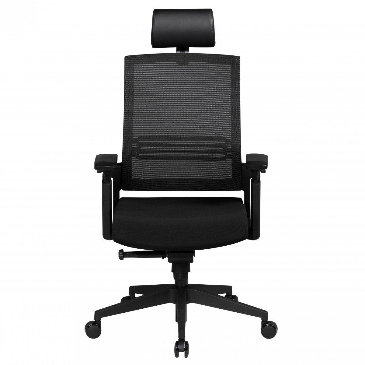 Silla Ergonómica SIRO PRO, Soporte Lumbar, Brazos Regulables, en Malla Transpirable color Negro