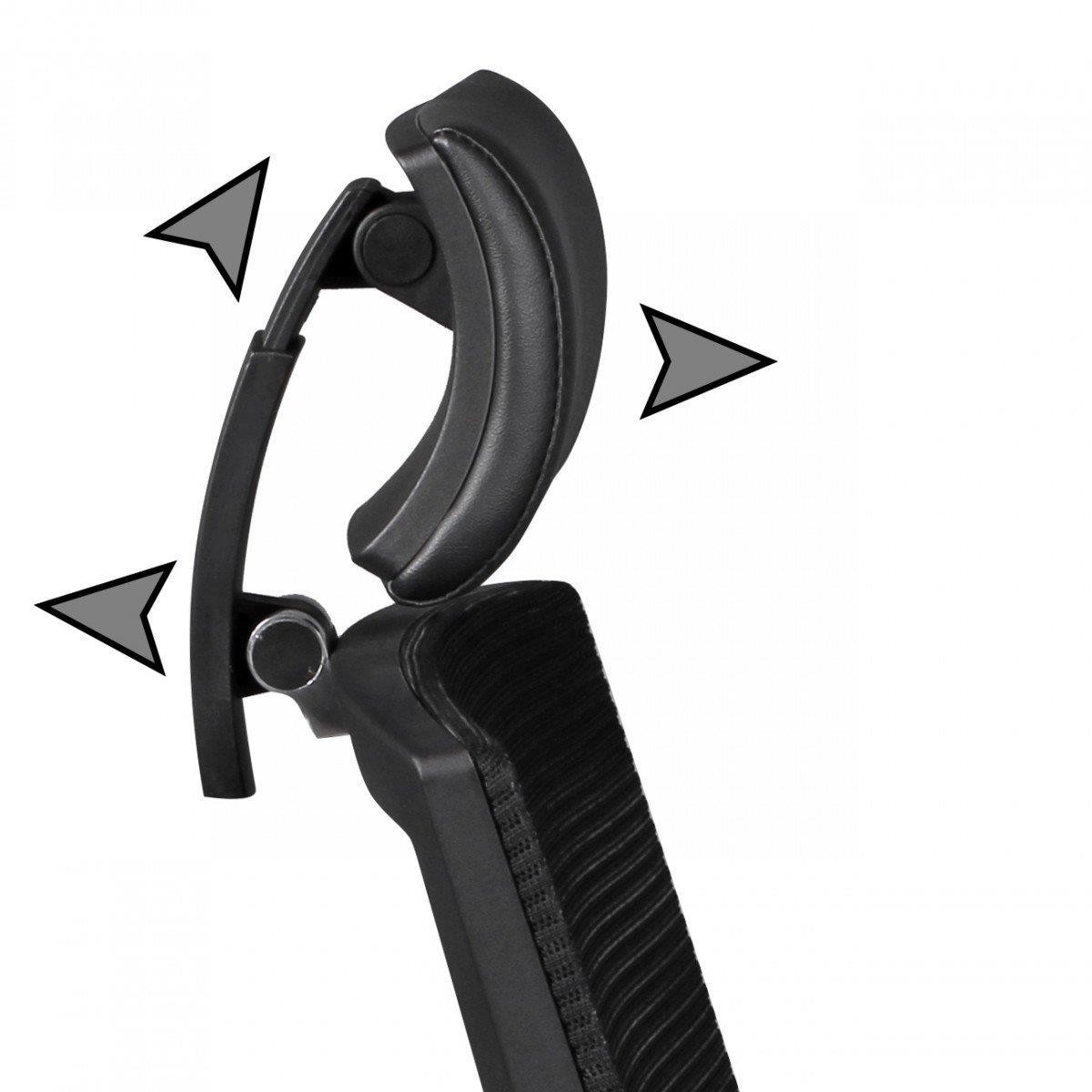 Silla Ergonómica SIRO PRO, Soporte Lumbar, Brazos Regulables, en Malla Transpirable color Negro