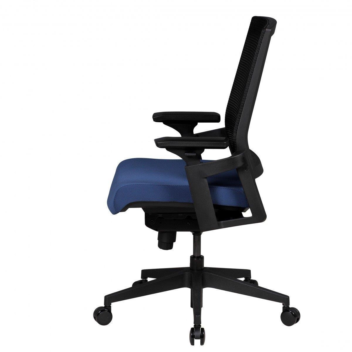 Silla Ergonómica SIRO, Soporte Lumbar, en Malla Transpirable color Negro