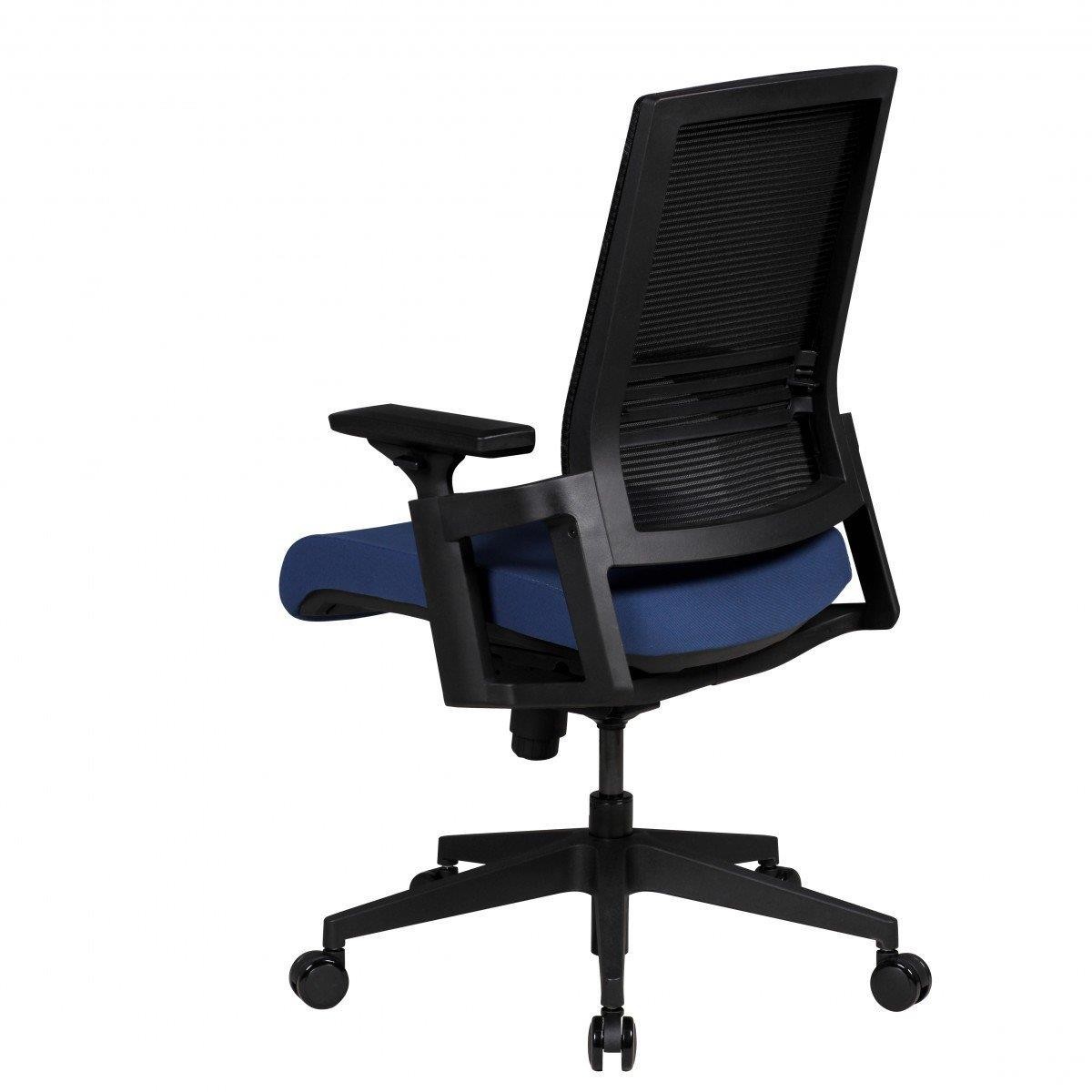 Silla Ergonómica SIRO, Soporte Lumbar, en Malla Transpirable color Negro