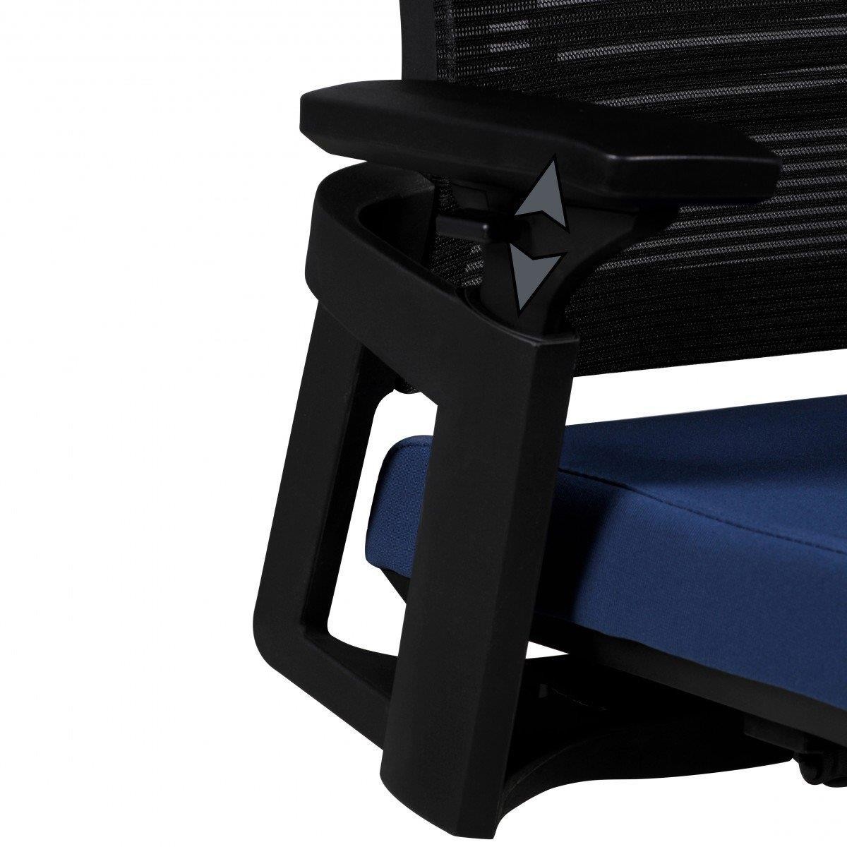 Silla Ergonómica SIRO, Soporte Lumbar, en Malla Transpirable color Negro