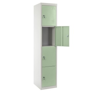Taquilla metálica HILDUR, 180x38x45 cm, en acero, color verde