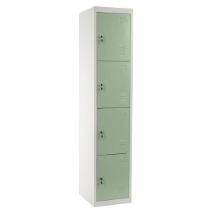 Taquilla metálica HILDUR, 180x38x45 cm, en acero, color verde