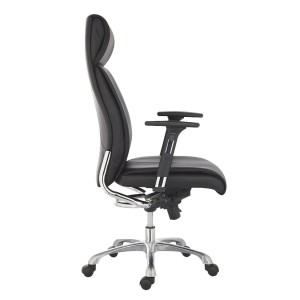 Sillón de oficina DALI, espectacular diseño, en piel negra
