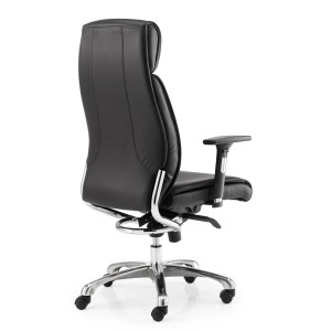 Sillón de oficina DALI, espectacular diseño, en piel negra