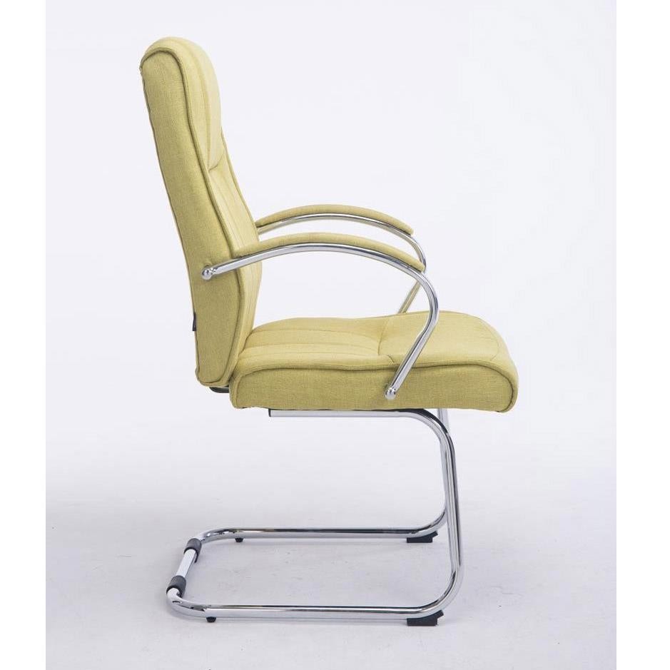 Silla de Confidente BORAU TELA, estructura metálica, reposabrazos, acolchada en color Negro