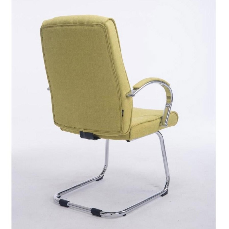 Silla de confidente BORAU TELA, estructura metálica, en color negro