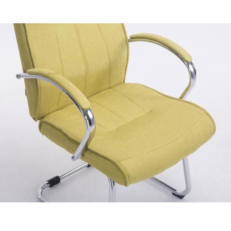 Silla de confidente BORAU TELA, estructura metálica, en color negro