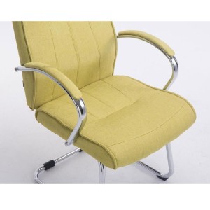 Silla de confidente BORAU TELA, estructura metálica, en color negro