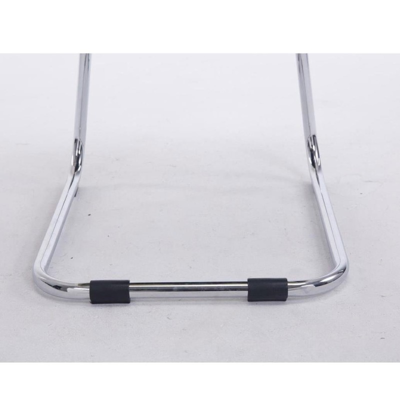 Silla de confidente BORAU TELA, estructura metálica, en color negro