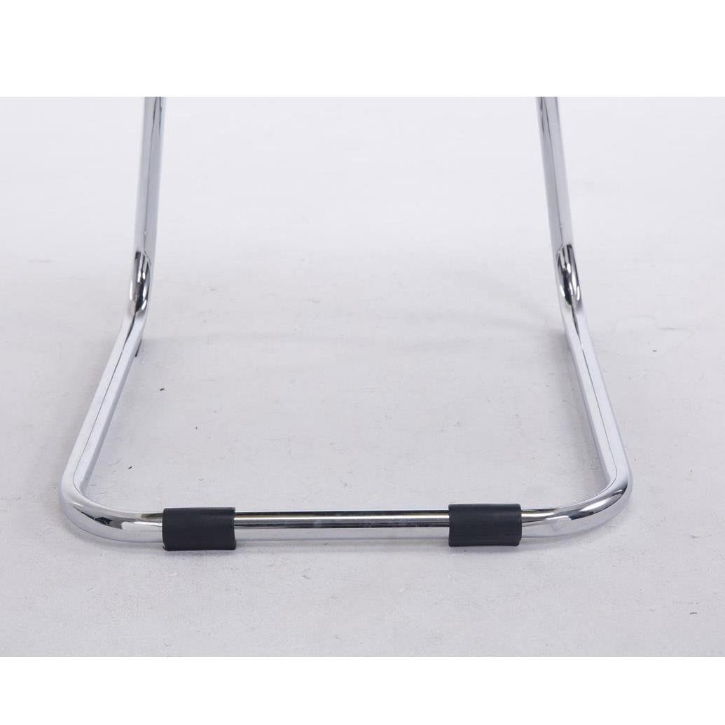 Silla de Confidente BORAU TELA, estructura metálica, reposabrazos, acolchada en color Negro