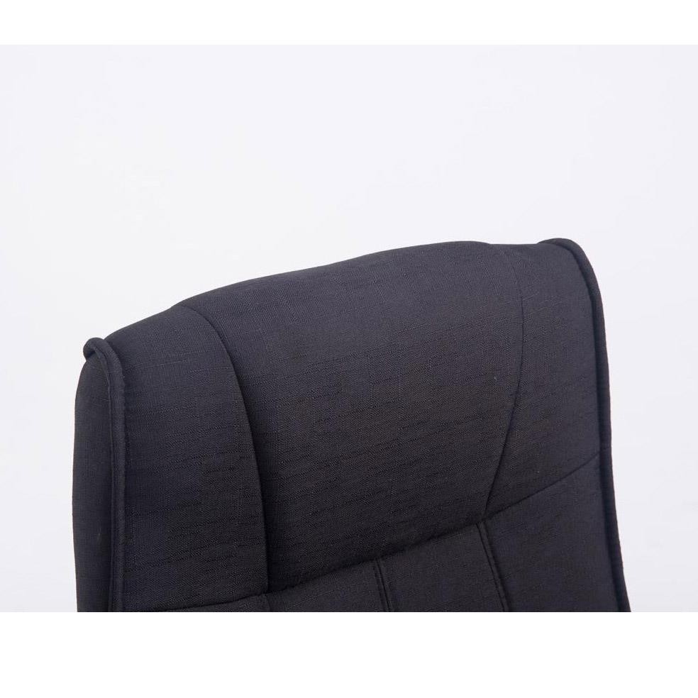 Silla de Confidente BORAU TELA, estructura metálica, reposabrazos, acolchada en color Negro